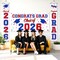 Graduation Party Decoration – Red & Blue Class of 2026 Large 3-Piece Congrats Grad Banner Set with Backdrop & Hanging Signs for Indoor & Outdoor Graduation Decor